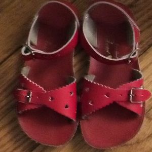 Girls red sandals size 10